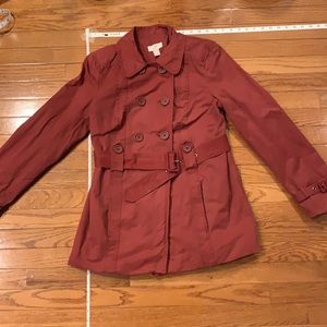 Rust Red - casual raincoat/trench coat